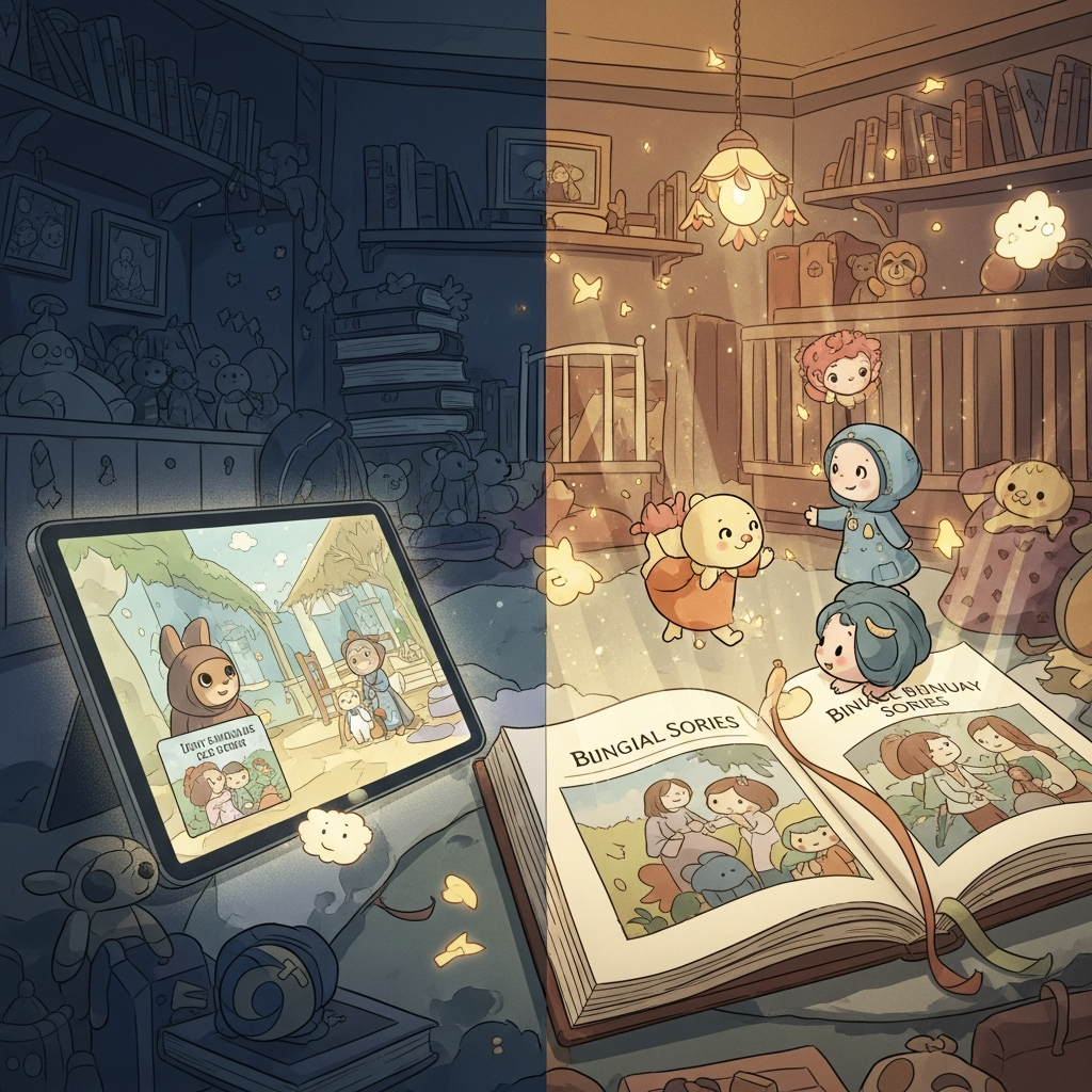 Digital-Storytelling-Plattform vs. Zweisprachige Kindergeschichten