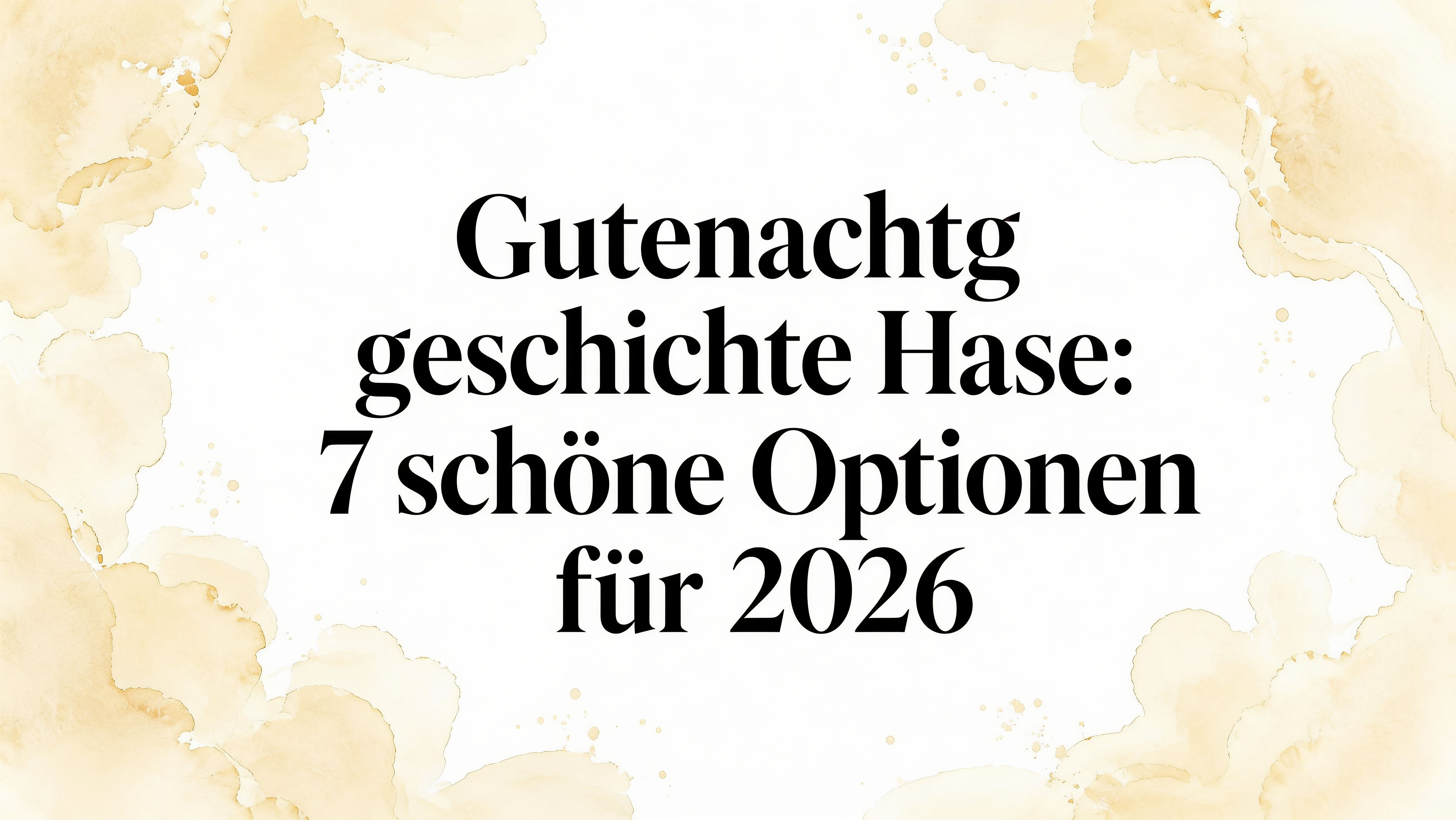 Gute Nacht Geschichte Hase: 7 schöne Optionen für 2026