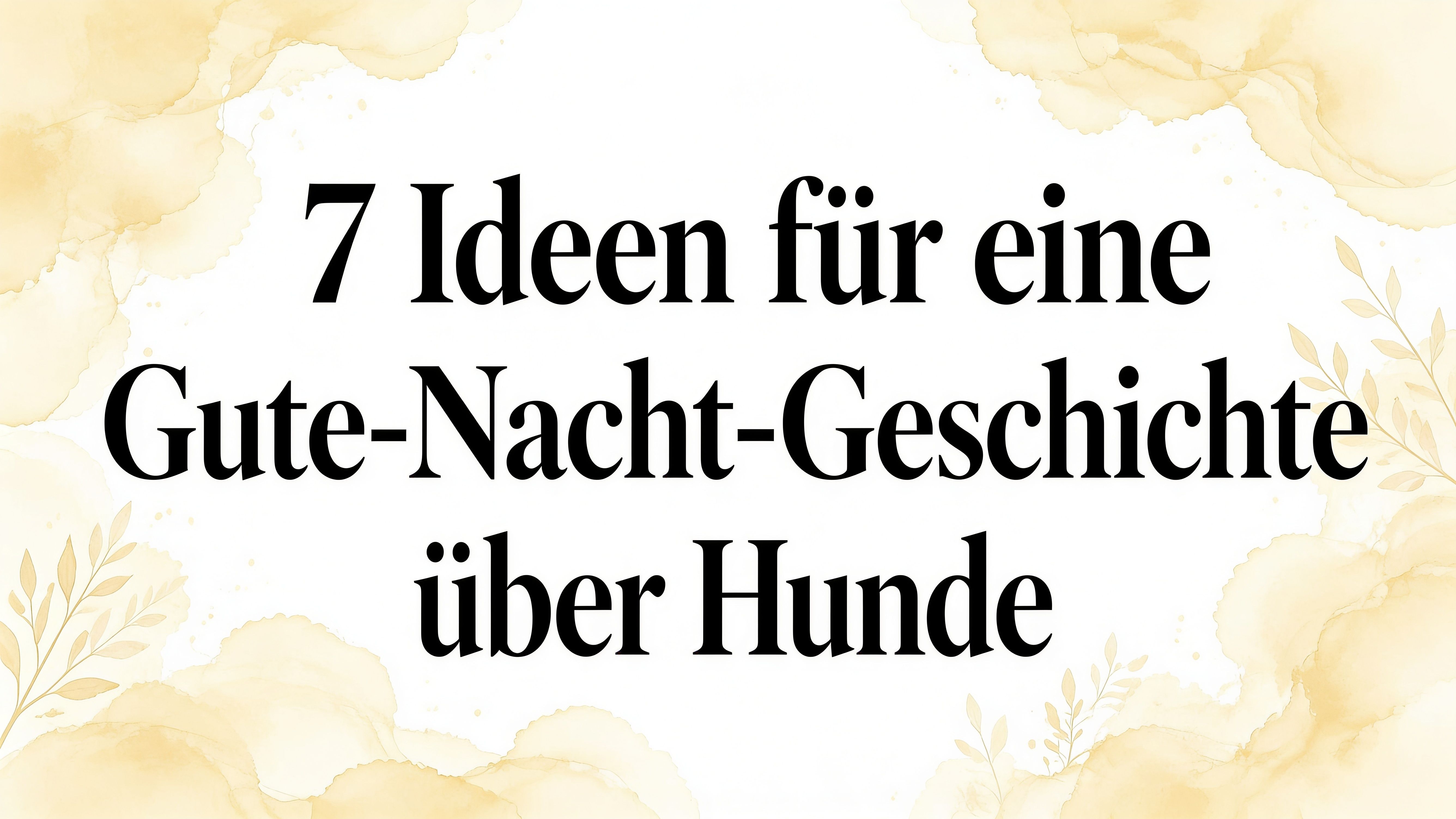 7 Ideen für eine gute Nacht Geschichte Hund