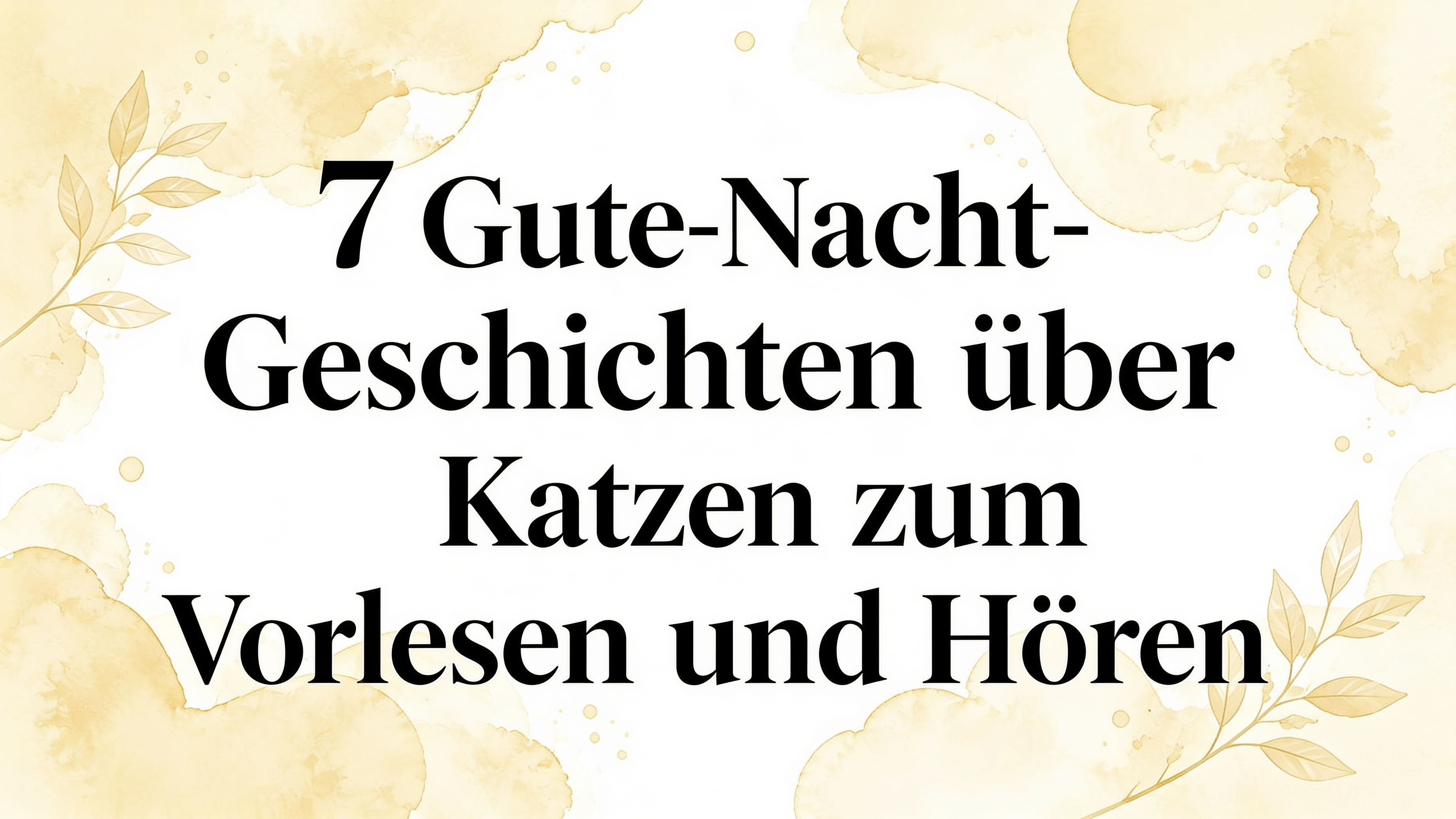 7 gute Nacht Geschichten Katzen zum Vorlesen und Hören
