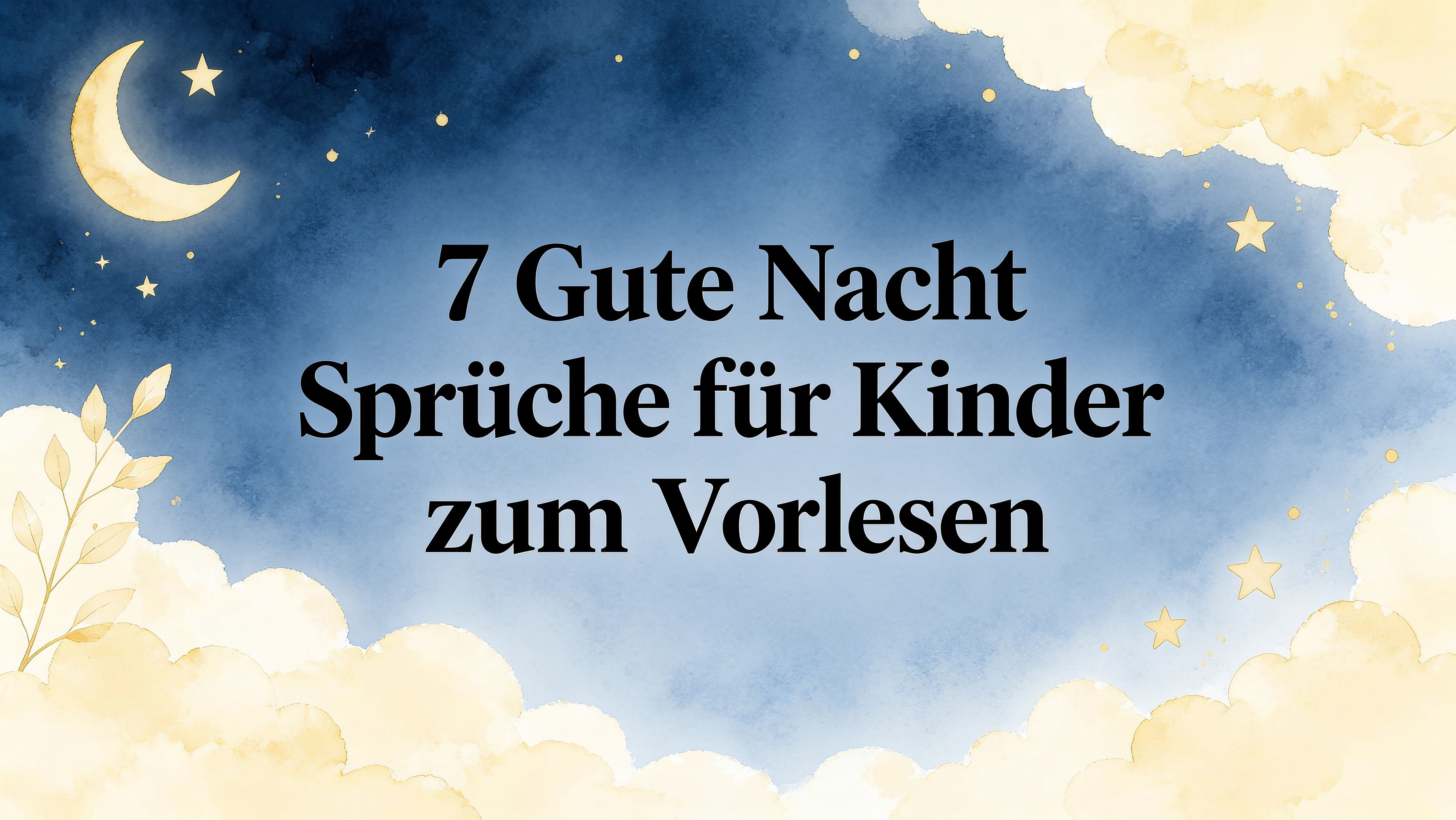 7 gute Nacht Sprüche für Kinder zum Vorlesen