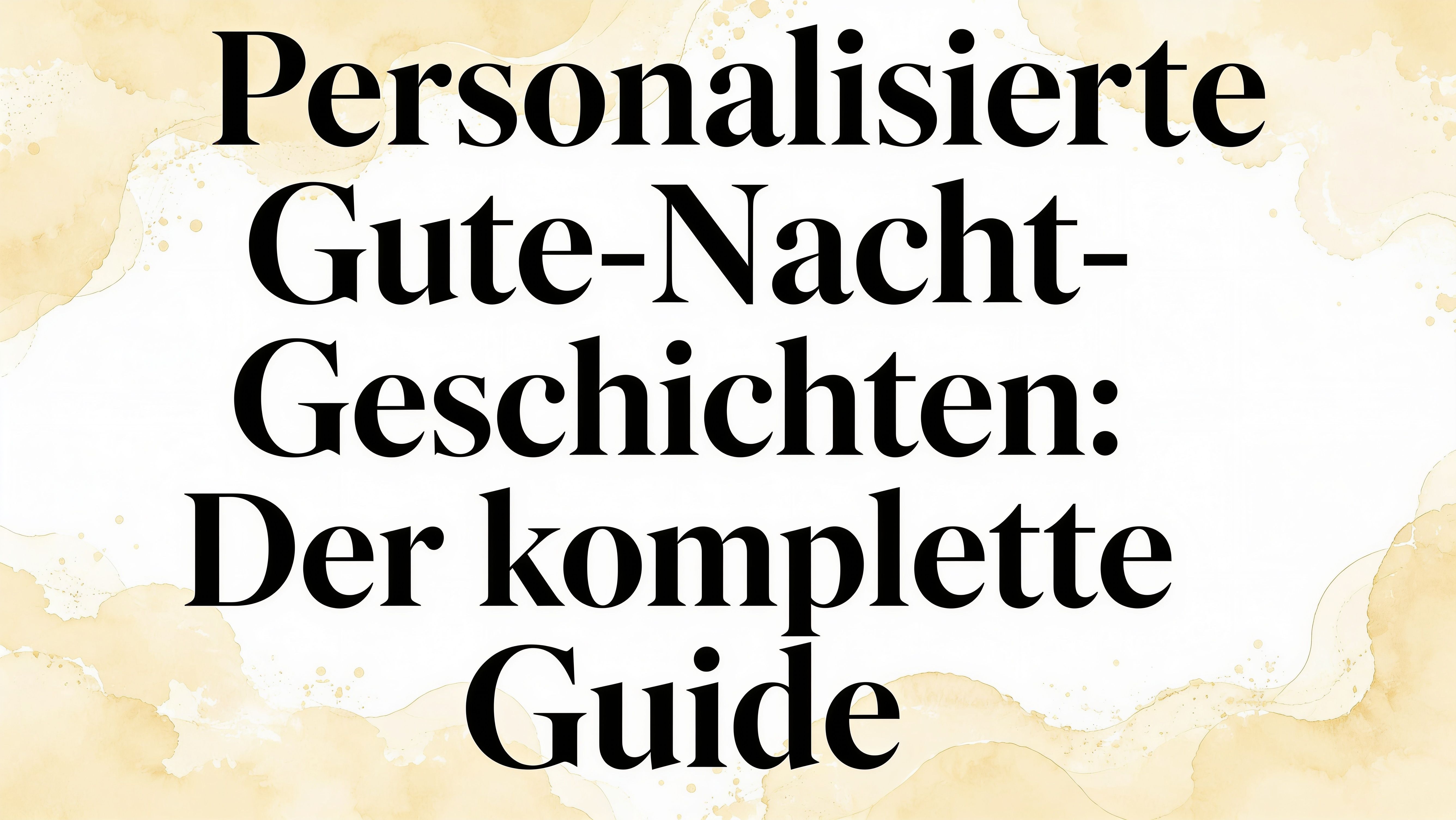 Personalisierte gute nacht geschichten: der komplette guide